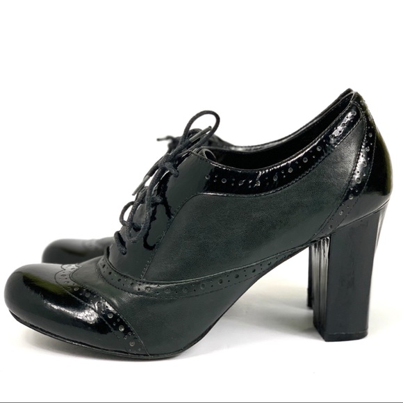 Aldo Black Patent/Mat Leather Heeled Shoe - Picture 4 of 6